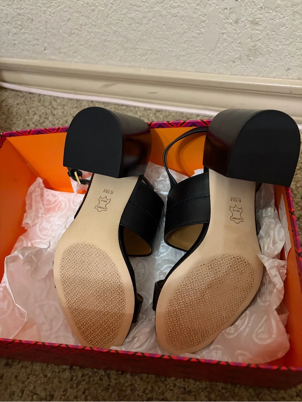 Tory Burch Black Everly 65mm Sandal.
